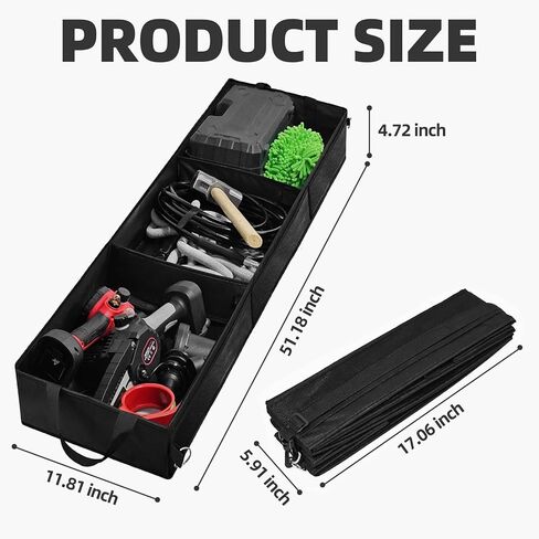 صندوق تخزين تحت المقعد من Hoyula منظم أدوات تخزين تحت المقعد شاحنة تحت صناديق تخزين المقعد تناسب F150 F250 F350 SuperCrew Cab & Crew Cab شيفروليه شيفروليه جي إم سي سيلفرادو (أسود) in Kuwait