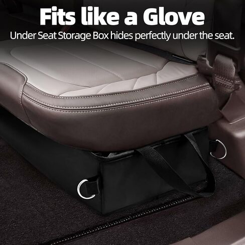 صندوق تخزين تحت المقعد من Hoyula منظم أدوات تخزين تحت المقعد شاحنة تحت صناديق تخزين المقعد تناسب F150 F250 F350 SuperCrew Cab & Crew Cab شيفروليه شيفروليه جي إم سي سيلفرادو (أسود) in Kuwait