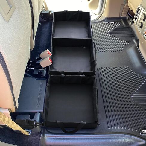 Under Seat Storage Truck Tool Box Organizer for Truck Underseat Storage 2015-2023 Ford F150 F250 F350 Dhevy Dilverado Upgraded Black Organizer Accessories (Black) in Kuwait