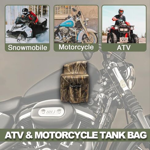 SUHU ATV Saddle Bags ATV Tank Bags Motorcycle Tank Bags Waterproof Cargo Pocket Tank Storage Bags for ATV UTV Snowmobile 4 Wheeler Motorcycle Bicycle Accessories in Kuwait