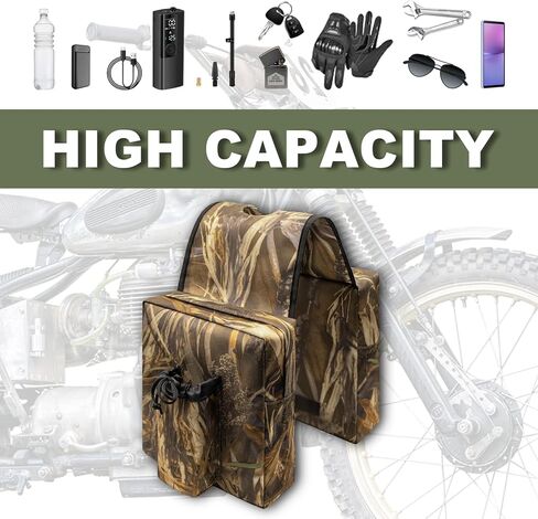 SUHU ATV Saddle Bags ATV Tank Bags Motorcycle Tank Bags Waterproof Cargo Pocket Tank Storage Bags for ATV UTV Snowmobile 4 Wheeler Motorcycle Bicycle Accessories in Kuwait