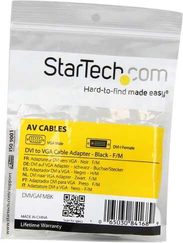 StarTech.com DVI to VGA Cable Adapter - F/M - DVI to VGA connector - DVI to VGA Converter - DVI to VGA Adapter (DVIVGAFM) Beige (Pack of 2) in Saudi Arabia