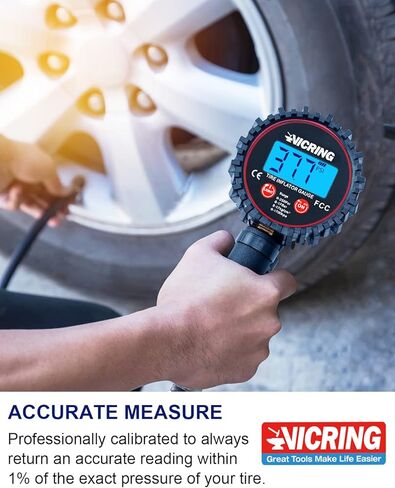 مقياس ضغط الإطارات للسيارات المزودة بمقاييس منفاخ الإطارات لضغط الإطارات ملحقات ضاغط الهواء 250 رطل لكل بوصة مربعة 0.1 دقة العرض مقياس ضغط الإطارات الرقمي in Kuwait