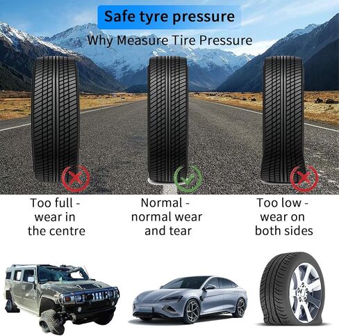 مقياس ضغط الإطارات الرقمي من SUNFATT، منفاخ الإطارات مع مقياس الضغط، (0-200 رطل لكل بوصة مربعة) مجموعة قياس الإطارات والضاغط مع وصلة توصيل سريعة ومنفاخ، دقة عرض 0.1، ملحقات للسيارة والشاحنة in Kuwait