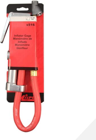 منفاخ الإطارات التناظري من ميلتون S-516 مع مقياس الضغط، ظرف قفل القدم المستقيمة بخرطوم 15 بوصة، صنع في الولايات المتحدة الأمريكية 10-160 رطل لكل بوصة مربعة in Saudi Arabia
