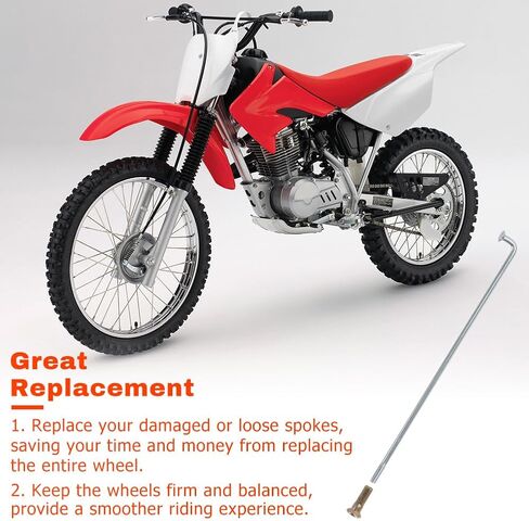 Motoparty Rear Wheel Spoke for Honda XR100R CRF100F Replacement for OEM 97228-42138-K0 97658-42137-K0 16"Spokes for Motorcycles (36pcs Spokes + Nuts Set) in Saudi Arabia