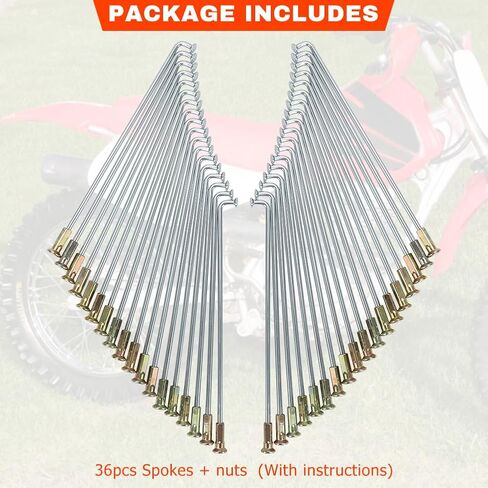 Motoparty Rear Wheel Spoke for Honda XR100R CRF100F Replacement for OEM 97228-42138-K0 97658-42137-K0 16"Spokes for Motorcycles (36pcs Spokes + Nuts Set) in Saudi Arabia