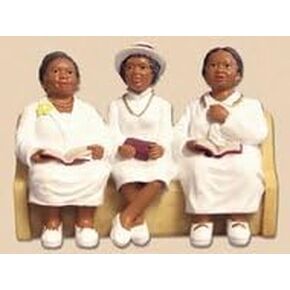 African American Church Pews Figurines Deaconess Board