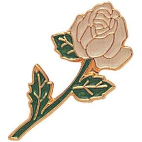 SHOP AWARDS AND GIFTS Red Rose Flower Enamel Metal Lapel Pin, Retro Pins for Clothes, Bulk Pack of 12, Poly Bagged, 7/8 Inch