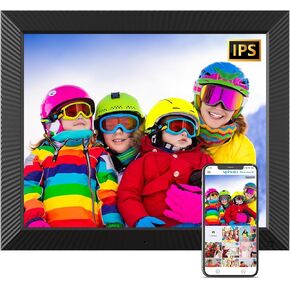 Large Digital Picture Frame 17"-Digital-Photo-Frame - WiFi Smart Picture Frames, Wall Mounted, Auto-Rotate, Motion Sensor, Share Photos and Videos via Email or App, Unlimited Cloud Storage