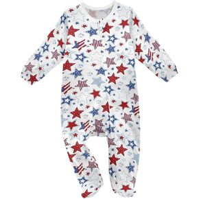 Dussdil Baby One-Piece Footies Newborn Rompers Pajamas Cotton Footed Pjs for Sleep Play Boys Girls in Kuwait