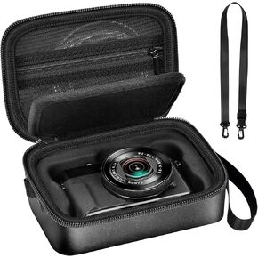 Case for Canon PowerShot G7X Mark III/ Mark II/ SX740/ SX730 Digital Camera, Point and Shoot Camera Bag With Padded Divider Holds SD Cards, Mesh Pocket for USB Cable and More Accessories(Box Only)