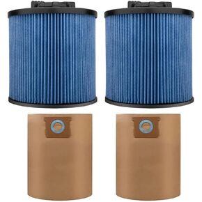 2 حزمة استبدال فلتر فراغ DXVC6912 لـ Dewalt Wet Dry Vac 6-16 جالون، متوافق مع Dewalt DXV06P DXV09P DXV10P DXV10PL DXV10SA DXV12P DXV14P DXV16P، أزرق in Kuwait