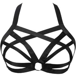 JELINDA Punk Harness Bra for Women and Girls, Gothic Clothes for Women.