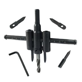 1-3/16" to 4-3/4" Adjustable Hole Saw， Heavy Duty Adjustable Circle Cutter Drill Bit Tool Saw Round Cutting for Drywall Wood Plaster, Black (30 to 120mm)
