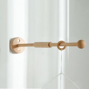 Wooden Baby Crib Mobile Arm, 21.6 inches Wall Mounted Baby Mobile Hanger with Anti-Slip Design Beech Wood Curved Wall Holder | Nursery Decor for Sturdy Mobile for Newborn Boys and Girls