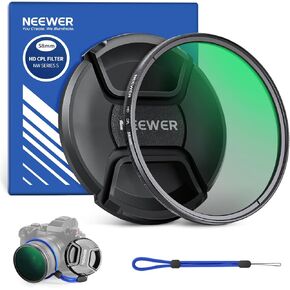 NEEWER 49mm CPL Filter with Lens Cap, Ultra Slim Multi Resistant Nano Coated Circular Polarizing Filter with HD Optical Glass for Camera Lens, Reduces Reflection & Glare, Boosts Contrast