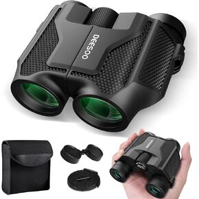 Compact Binoculars for Adults High Powered - Deesoo 20x25 Mini Small Binocular for Kids - Low Light Vision Binoculars for Bird Watching Travel Concert Hunting Hiking