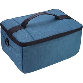 ANGGREK Lens Case Pordable Protective Insert Partition Handle Camera Lens Bag Case Pouch Camera Lens Accessories Protective Case (Blue)