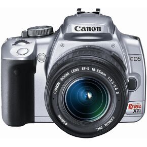Canon Rebel XTi DSLR Digital SLR Camera with EF-S 18-55mm Auto Focusing Zoom Lens (Silver) (Renewed)