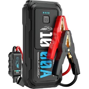 Portable Car Battery Jump Starter: 3000A Battery Jumper Pack for Car Engines Up to 8.0L Gas/Diesel, Ultrasafe Jumper Box with Jumper Clamps & Emergency LED Lights, Power Bank with PD65W Quick Charge