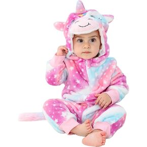 Baby Winter Hooded Romper Jumpsuit, Unisex Kids Flannel Romper, Halloween Toddler Cartoon Animals Onesie