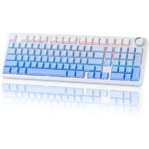 EPOMAKER X Aula F99 PRO Wireless Gaming Keyboard, Hot Swappable Custom Keyboard, 2.4GHz/Type-C/BT5.0 Mechanical Keyboard with 8000mAh Battery, RGB Backlit Gaming Keyboard (Black Gradient)