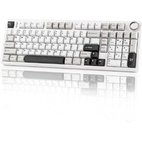 EPOMAKER X Aula F99 PRO Wireless Gaming Keyboard, Hot Swappable Custom Keyboard, 2.4GHz/Type-C/BT5.0 Mechanical Keyboard with 8000mAh Battery, RGB Backlit Gaming Keyboard (Black Gradient)