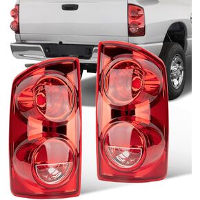Tail Lights Fit Dodge Ram 1500 2500 3500 2009 2010 2011 2012 2013 2014 2015 2016 2017 2018 Rear Brake Back Up Cover Taillights Lens Assembly Left Driver Right Paeenger Side (Lamp Included)