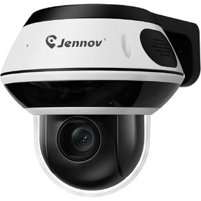 Jennov UltraHD 4K (8MP) PoE Camera Outdoor with 5X Optical Zoom, PTZ IP Dome Security Camera Outdoor with 350° Pan & 90° Tilt, Human Vehicle Detection, 100ft IR Night Vision, Two Way Audio, IK10/IP67