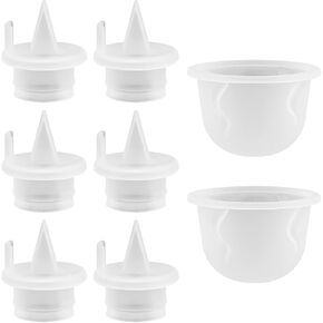 8pcs Replacement Breast Pump Parts for BabyBuddha, 6 Duckbill Valves & 2 Silicone Diaphragm BPA Free and DEHP Free Breast Pump Membrane Accessories for Baby Buddha Zoomee Z1/Z2 Motif Medical Twist