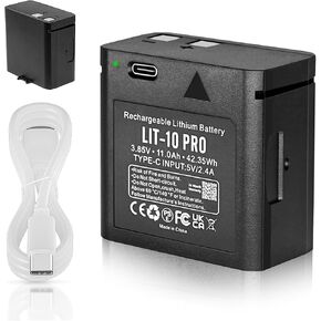 LIT-10 PRO 11000mAh Rechargeable Battery, Replacement for LIT-10 3.85V Battery, Compatible with Trail Camera, LM2,Link-Micro, Link-Micro-S-LTE and Cell-Link