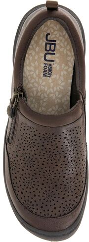 JBU Women's Avery Side Zipper Slip On Comfort Casual Oxford Flat in Saudi Arabia