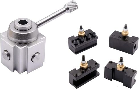 Tooling Package Mini Lathe Quick Change Tool Post & Holders Multifid Tool Holder High Density Steel for Grooving Cutting Knurling Drilling Reaming and Other Processing in Saudi Arabia