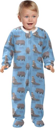 Dussdil Baby One-Piece Footies Newborn Rompers Pajamas Cotton Footed Pjs for Sleep Play Boys Girls in Kuwait