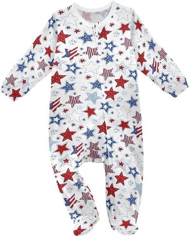 Dussdil Baby One-Piece Footies Newborn Rompers Pajamas Cotton Footed Pjs for Sleep Play Boys Girls in Kuwait