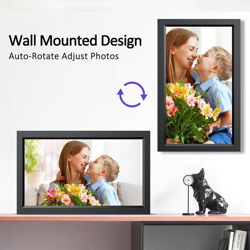 10.1 Inch WiFi Digital Picture Frame, IPS Touch Screen,1280x800 HD Photo Frame,16GB Storage, Auto-Rotate, Wall-Mounted/Tabletop, Share Photos & Videos via App,Birthday Gift for Mom in Saudi Arabia