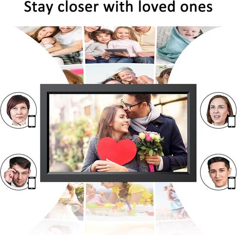 10.1 Inch WiFi Digital Picture Frame, IPS Touch Screen,1280x800 HD Photo Frame,16GB Storage, Auto-Rotate, Wall-Mounted/Tabletop, Share Photos & Videos via App,Birthday Gift for Mom in Saudi Arabia