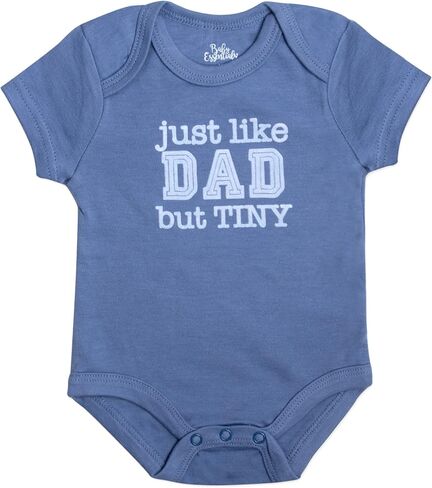 Baby Essentials 6 Pack Bodysuit Set Baby Boy Mama’s Little Man Just Like Dad 6 Piece Newborn Outfit Set in Kuwait