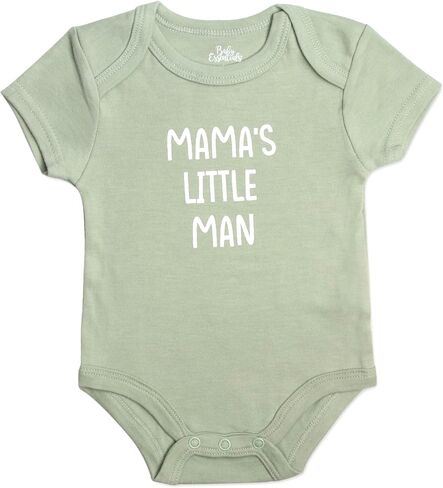 Baby Essentials 6 Pack Bodysuit Set Baby Boy Mama’s Little Man Just Like Dad 6 Piece Newborn Outfit Set in Kuwait