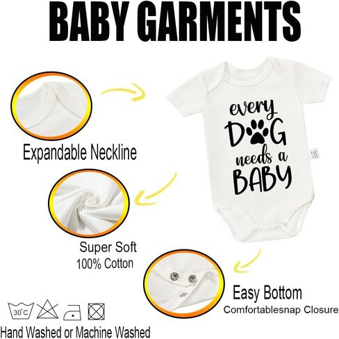 Every Dog Needs a Baby Bodysuit, Infant Newborn Cotton Romper Short Sleeve Jumpsuit Outfits 0-24 Months in Kuwait