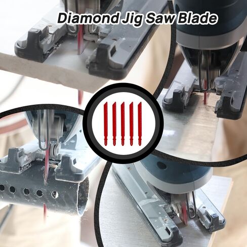 FOCSTOL Diamond Jig Saw Blade - 3pcs 4 Inch(100mm) Cutting Disc for Fiberglass Marble Plastic Wood with T-Shank Grit 46 in Saudi Arabia