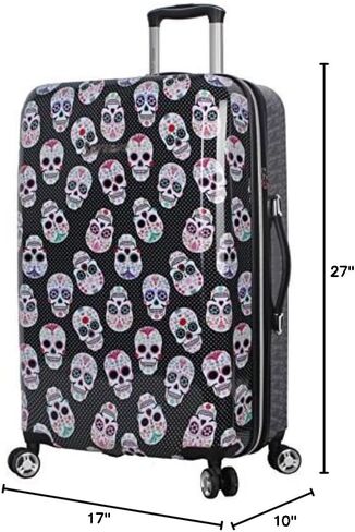 مجموعة أمتعة Betsey Johnson مقاس 26 بوصة - حقيبة صلبة قابلة للتوسيع (ABS + PC) - حقيبة خفيفة الوزن مصممة مع عجلات دوارة 8 دوارة (Flamingo Strut) in Kuwait