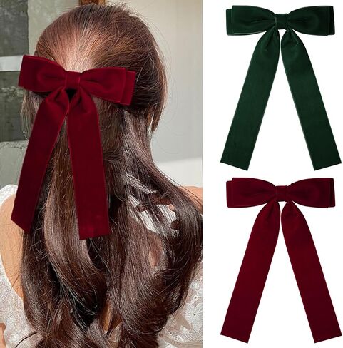22PCS Velvet Bows Hair Clip Ribbon Accessories Ponytail Holder Hair Bow for Women Girls Toddlers Teens Kids in Saudi Arabia