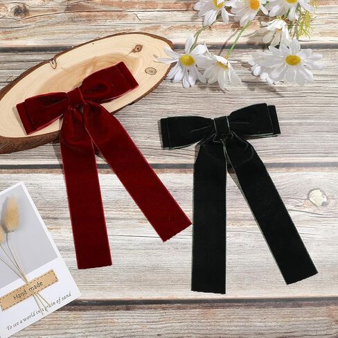22PCS Velvet Bows Hair Clip Ribbon Accessories Ponytail Holder Hair Bow for Women Girls Toddlers Teens Kids in Saudi Arabia