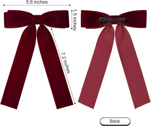 22PCS Velvet Bows Hair Clip Ribbon Accessories Ponytail Holder Hair Bow for Women Girls Toddlers Teens Kids in Saudi Arabia