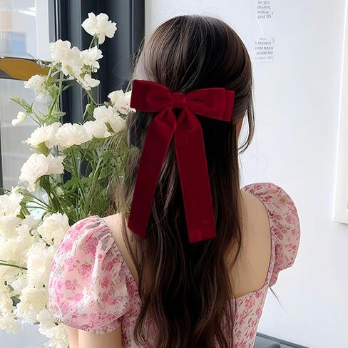 22PCS Velvet Bows Hair Clip Ribbon Accessories Ponytail Holder Hair Bow for Women Girls Toddlers Teens Kids in Saudi Arabia