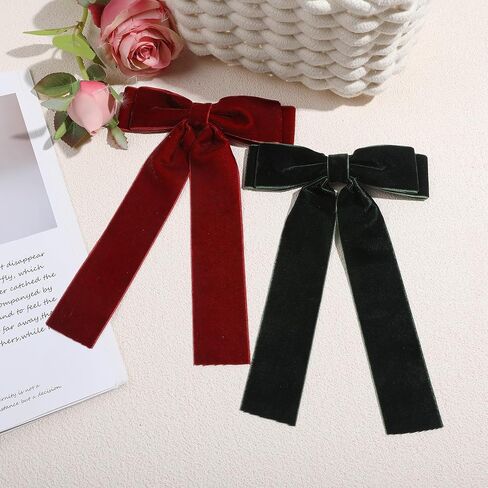 22PCS Velvet Bows Hair Clip Ribbon Accessories Ponytail Holder Hair Bow for Women Girls Toddlers Teens Kids in Saudi Arabia
