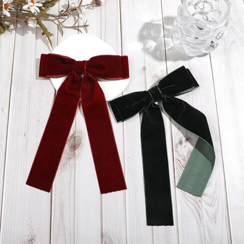 22PCS Velvet Bows Hair Clip Ribbon Accessories Ponytail Holder Hair Bow for Women Girls Toddlers Teens Kids in Saudi Arabia
