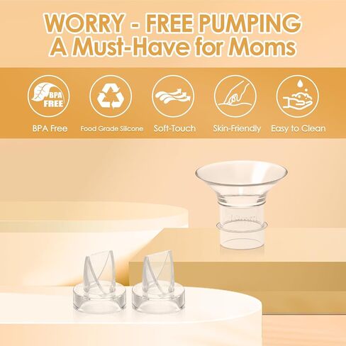 6Pack Silicone Duckbill Valves & 4Pack Silicone Diaphragms for S9/S12/S9Pro/S12Pro Wearable Breast Pumps, Essential Electric Breast Pump Replacement Parts for Breastfeeding in Saudi Arabia